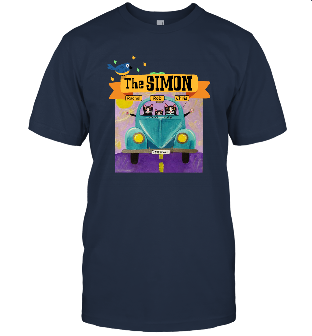 The Simon Family ( Customized Name ) T-Shirt T-Shirt Navy