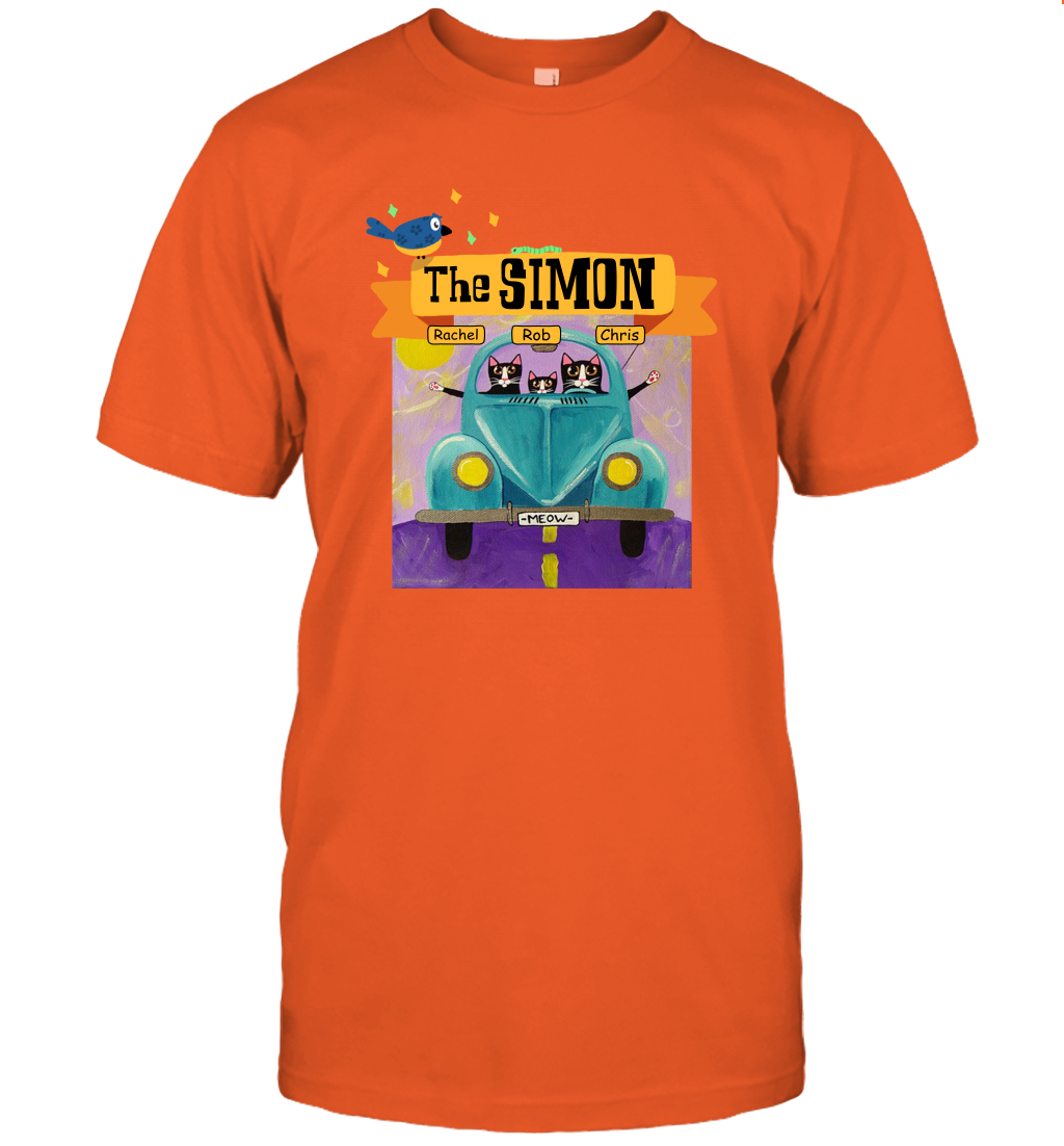 The Simon Family ( Customized Name ) T-Shirt T-Shirt Orange