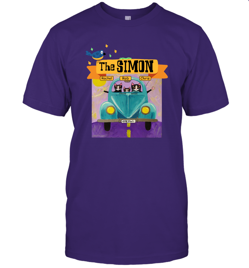 The Simon Family ( Customized Name ) T-Shirt T-Shirt Purple
