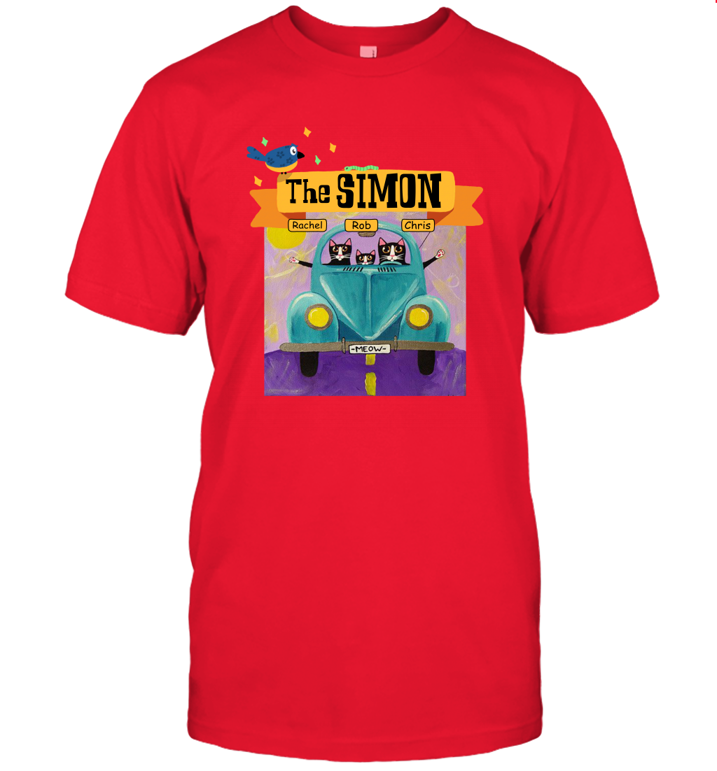 The Simon Family ( Customized Name ) T-Shirt T-Shirt Red