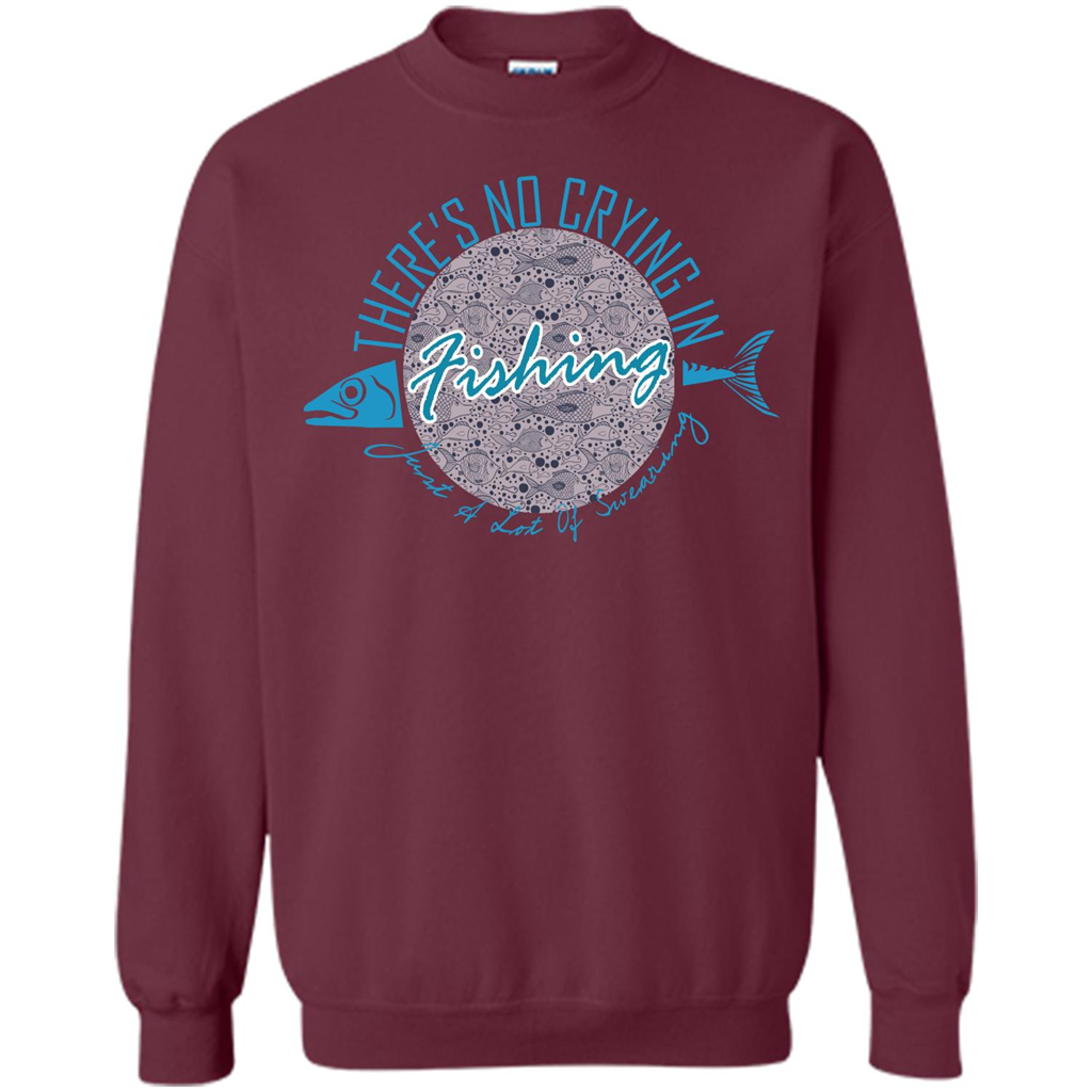 Fishing T-shirt No Crying Fishing Maroon