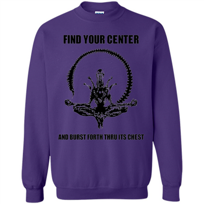 Find Your Center And Burst Forth Thru Its Chest T-shirt Orange