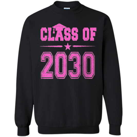 Class of 2030 Pink Girls T-shirt Black