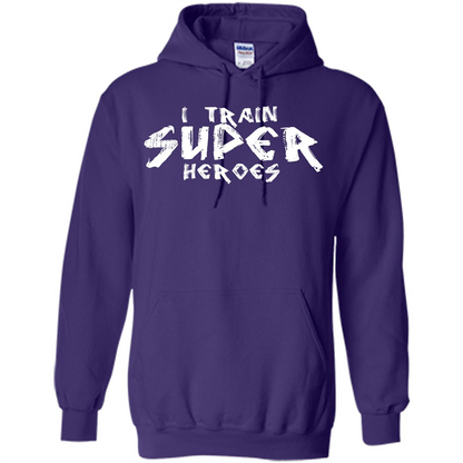 I Train Super Heroes T-shirt Purple