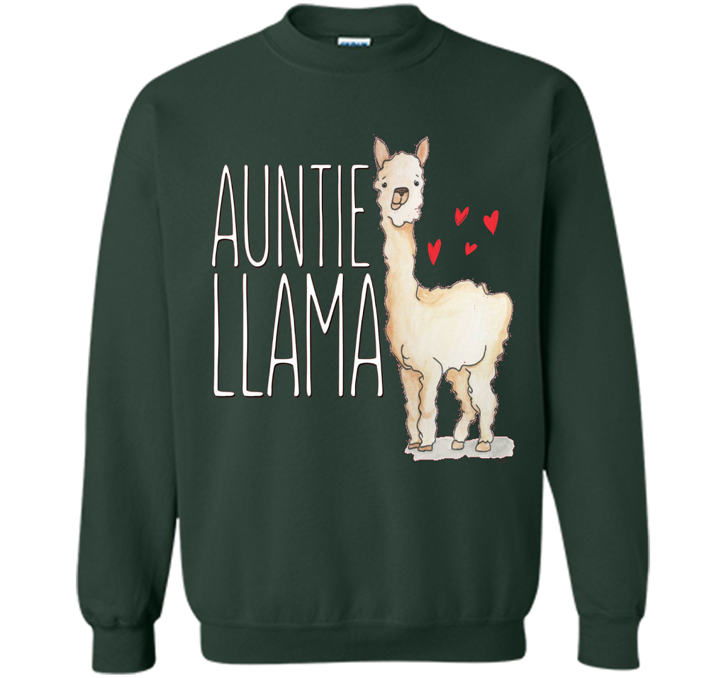 Auntie Llama Shirt Funny Matching Family Tribe Aunt T-shirt