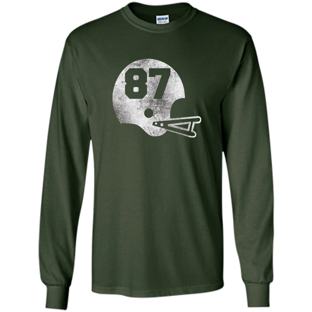 Football Number 87 T-Shirt Player Number Forest Green