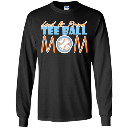 Softball Mommy T-shirt Loud And Proud Black
