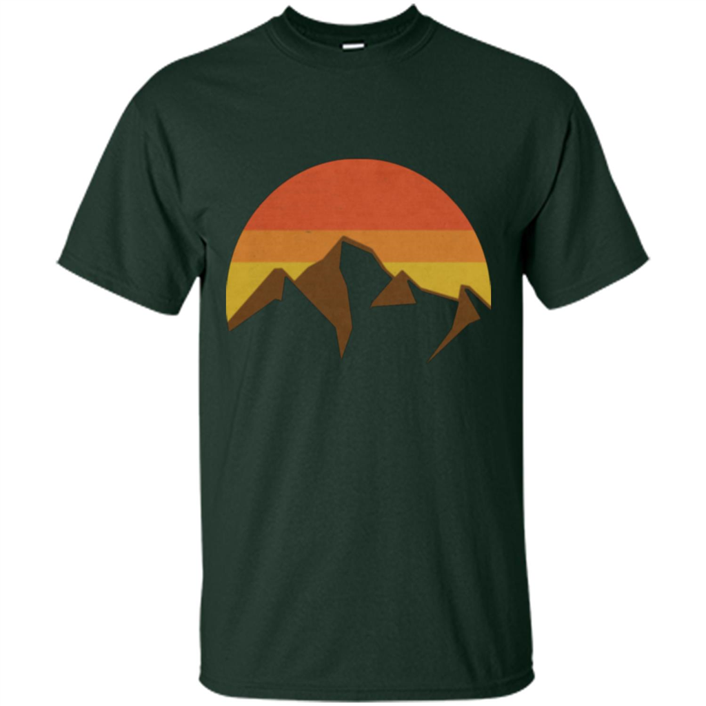 Mountain And Fall Sun T-shirt Forest Green