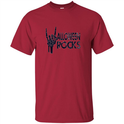 Halloween Rocks Skeleton T-shirt Cardinal