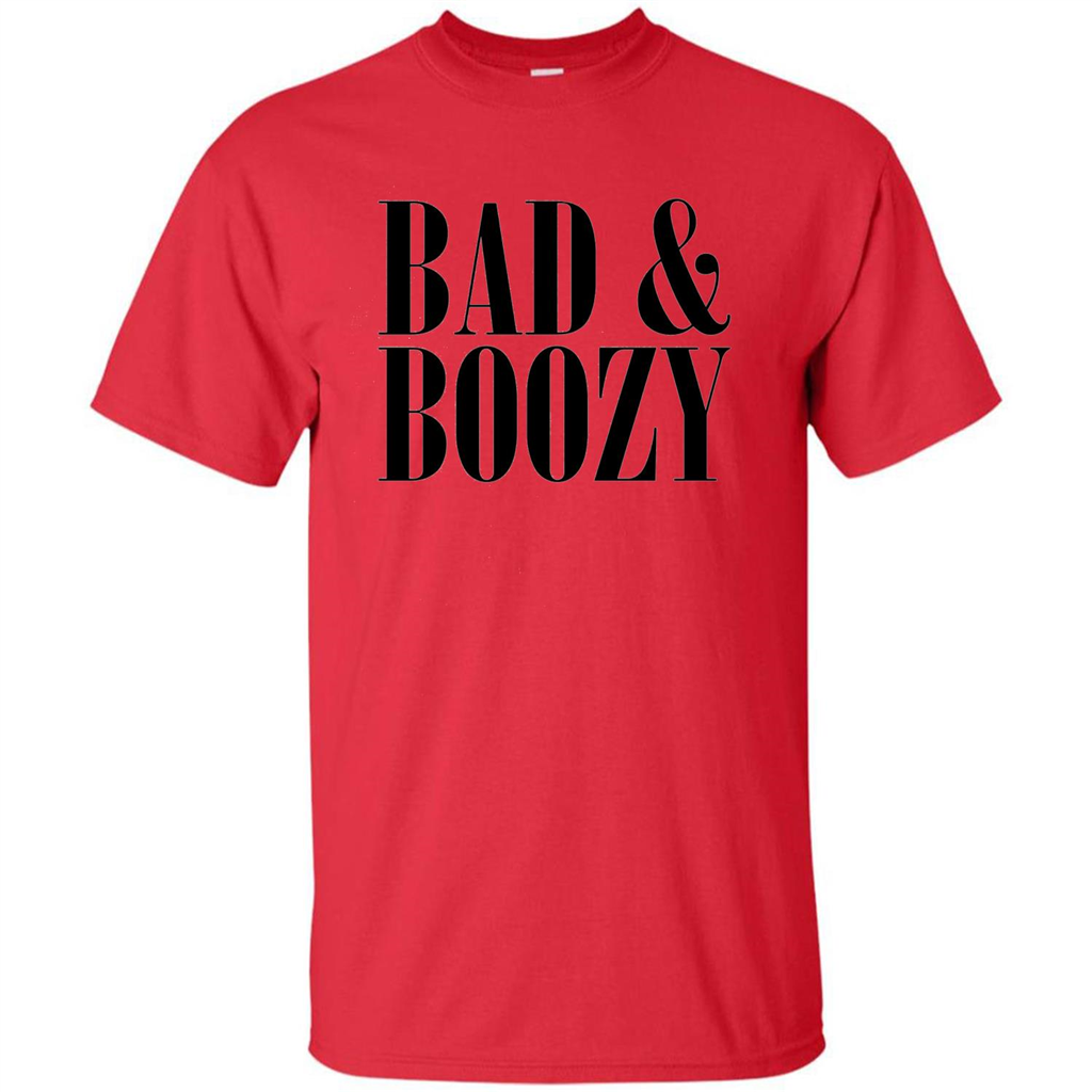 Bad And Boozy T-shirt Summer Beer Funny T-shirt Red