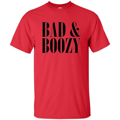 Bad And Boozy T-shirt Summer Beer Funny T-shirt Red