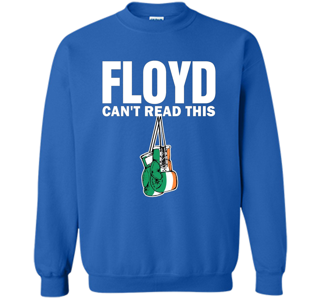 Boxing T-shirt Floyd Can't Read This T-shirt Royal