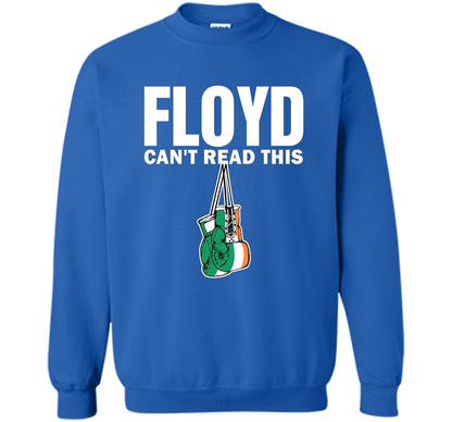Boxing T-shirt Floyd Can't Read This T-shirt Royal
