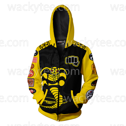 The Karate Kid Cobra Kai Logo Zip Up Hoodie
