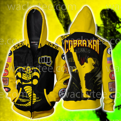 The Karate Kid Cobra Kai Logo Zip Up Hoodie Version 2