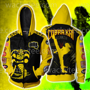 The Karate Kid Cobra Kai Logo Zip Up Hoodie