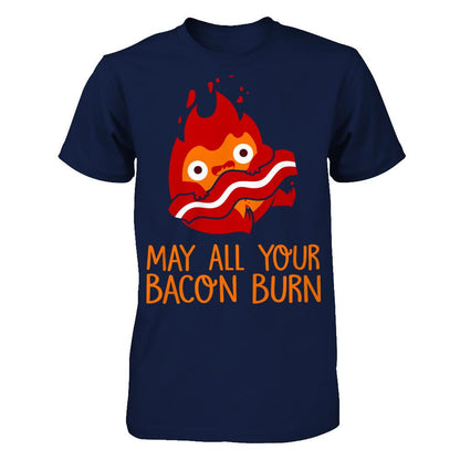 May All Your Bacon Burn T-shirt Gildan - Short Sleeve Tee Navy