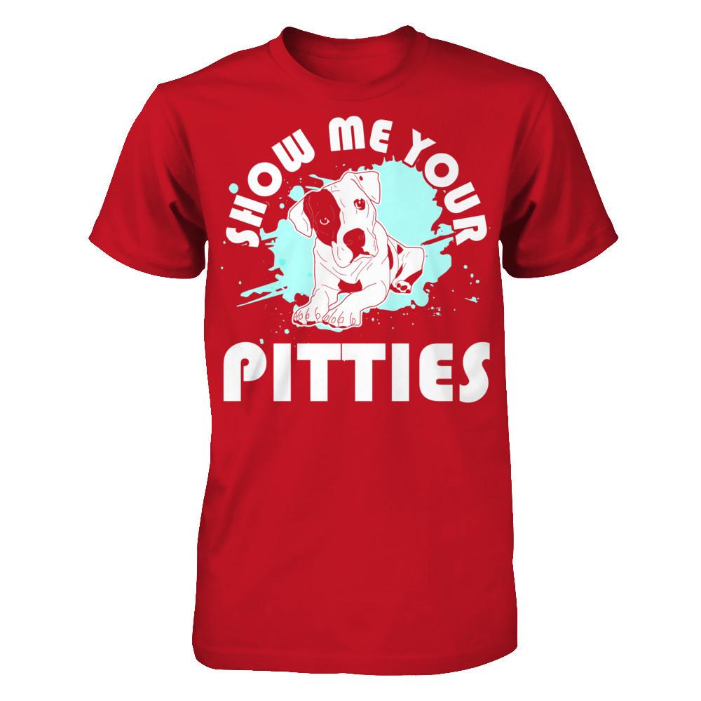 Show Me Your Pitties T-shirt Gildan - Short Sleeve Tee Red