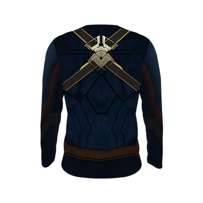 Captain America Cosplay 3D Long Sleeve Shirt