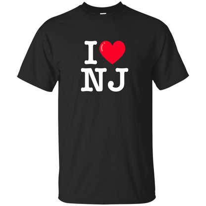 I Heart NJ T-Shirt I Love NJ Black