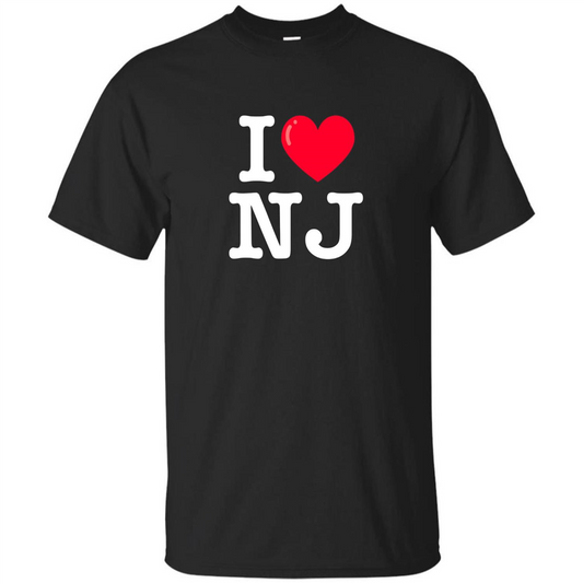 I Heart NJ T-Shirt I Love NJ Black