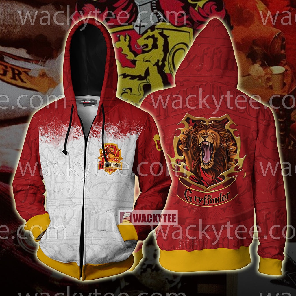 Gryffindor Wear Your House Colours With Pride Zip Up Hoodie 4XL