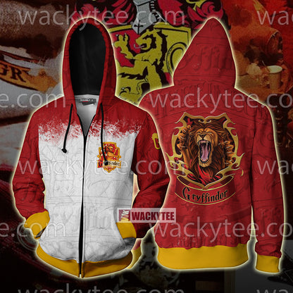 Gryffindor Wear Your House Colours With Pride Zip Up Hoodie 4XL