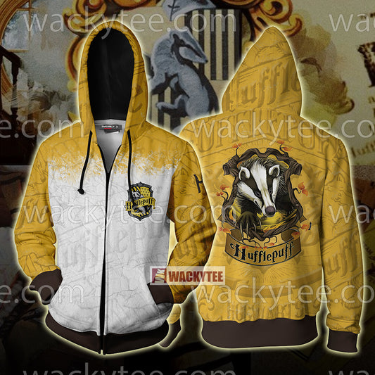 Hufflepuff Wear Your House Colours With Pride Zip Up Hoodie 4XL