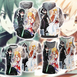 Sword Art Online Kirito And Asuna Unisex 3D Hoodie