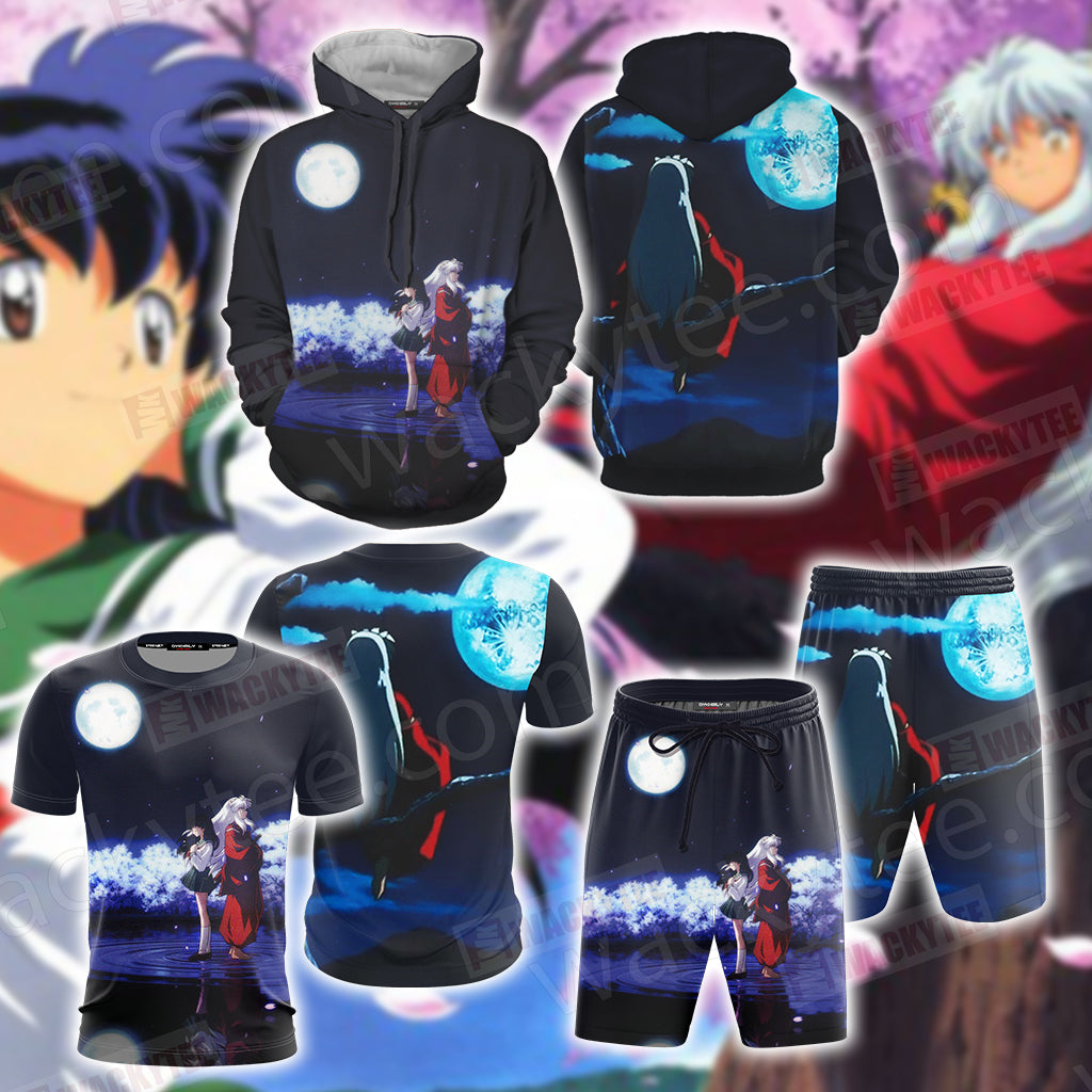 Inuyasha and Kagome 3D Beach Shorts