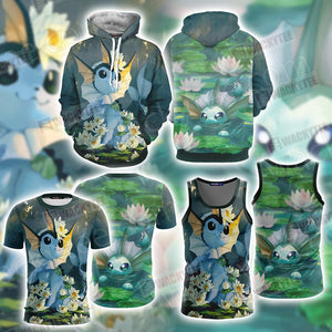 Pokemon Vaporeon Unisex 3D T-shirt