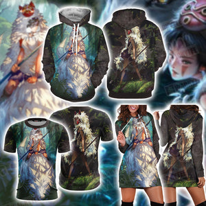 Princess Mononoke 3D Hoodie Dress