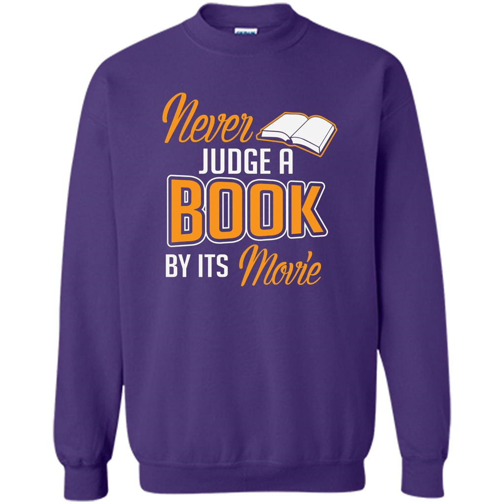 Book Reader T-shirt Never Judge A Book By It's Movie T-shirt Purple