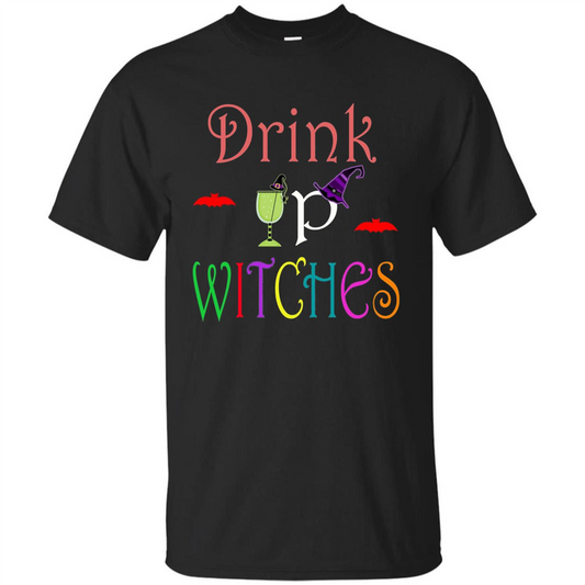 Halloween Drink Up Witches T-Shirt Black