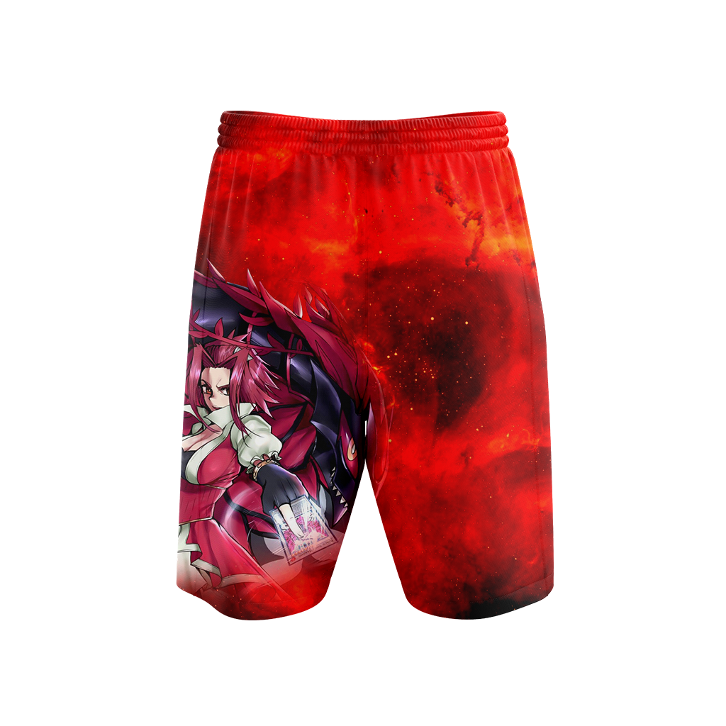 Yu Gi Oh! Izayoi Aki And Black Rose Dragon Beach Shorts