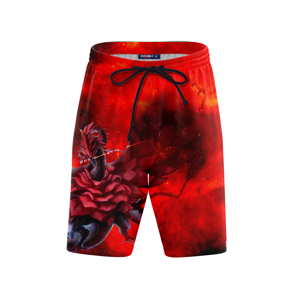 Yu Gi Oh! Izayoi Aki And Black Rose Dragon Beach Shorts