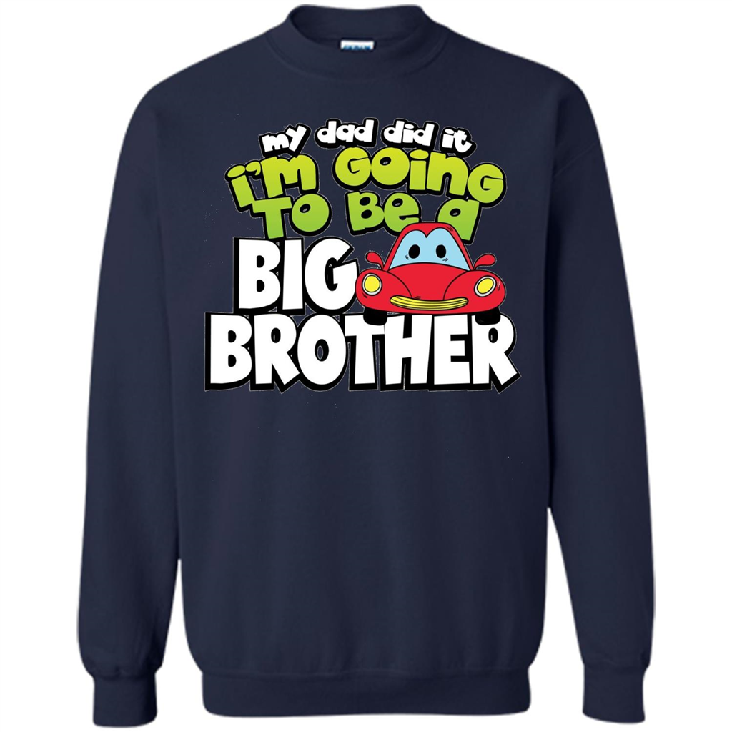 Car Brother T-shirt I'm Going To Be a Big Brother Navy