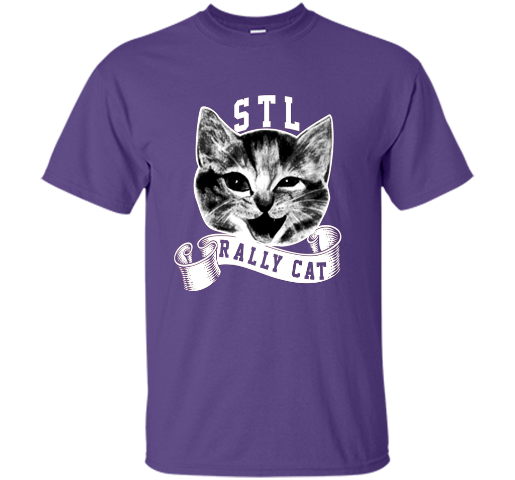Cat Lover T-shirt Saint Louis Rally Cat T-shirt Purple