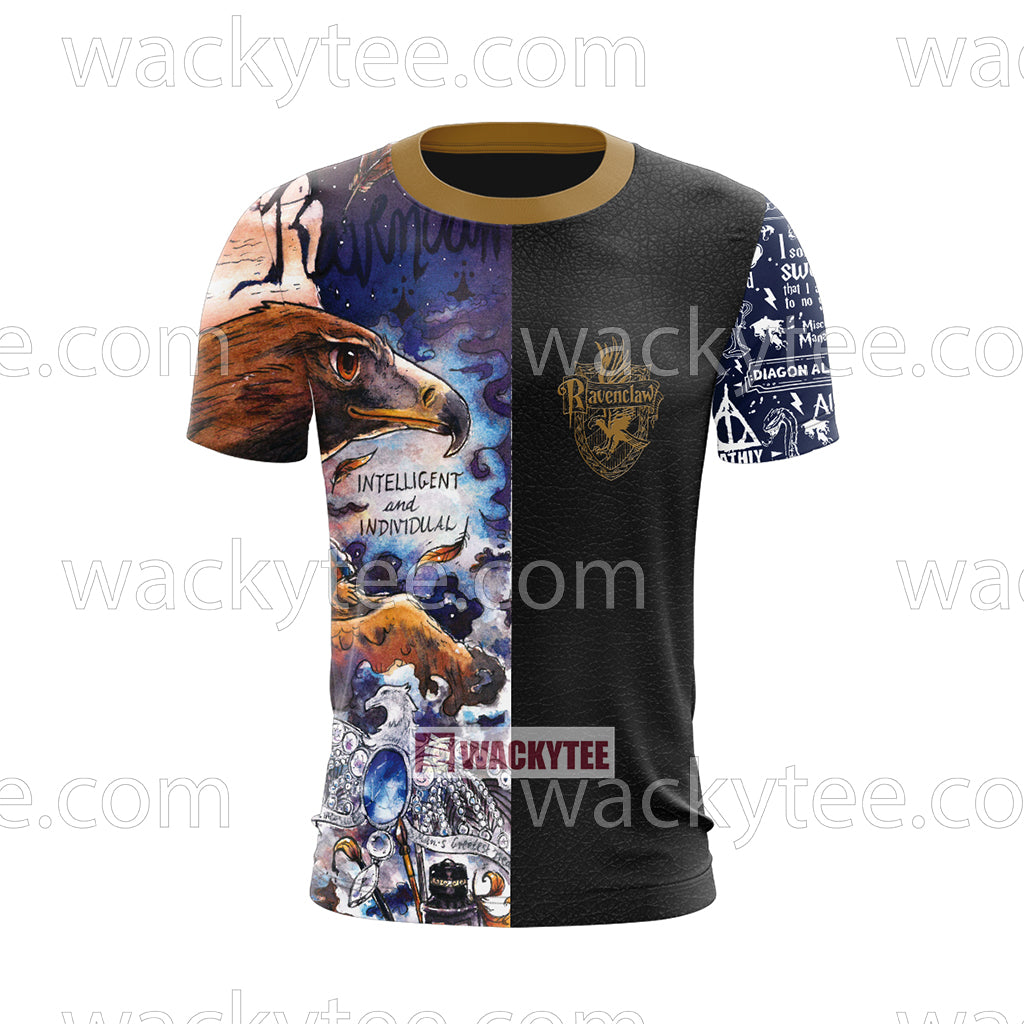 Ravenclaw House Intelligent And Individual Harry Potter Unisex 3D T-shirt