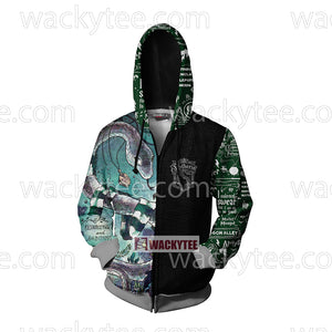 Slytherin House Resourcefull And Amitious Harry Potter Zip Up Hoodie