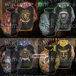 Slytherin House Resourcefull And Amitious Harry Potter 3D Hoodie