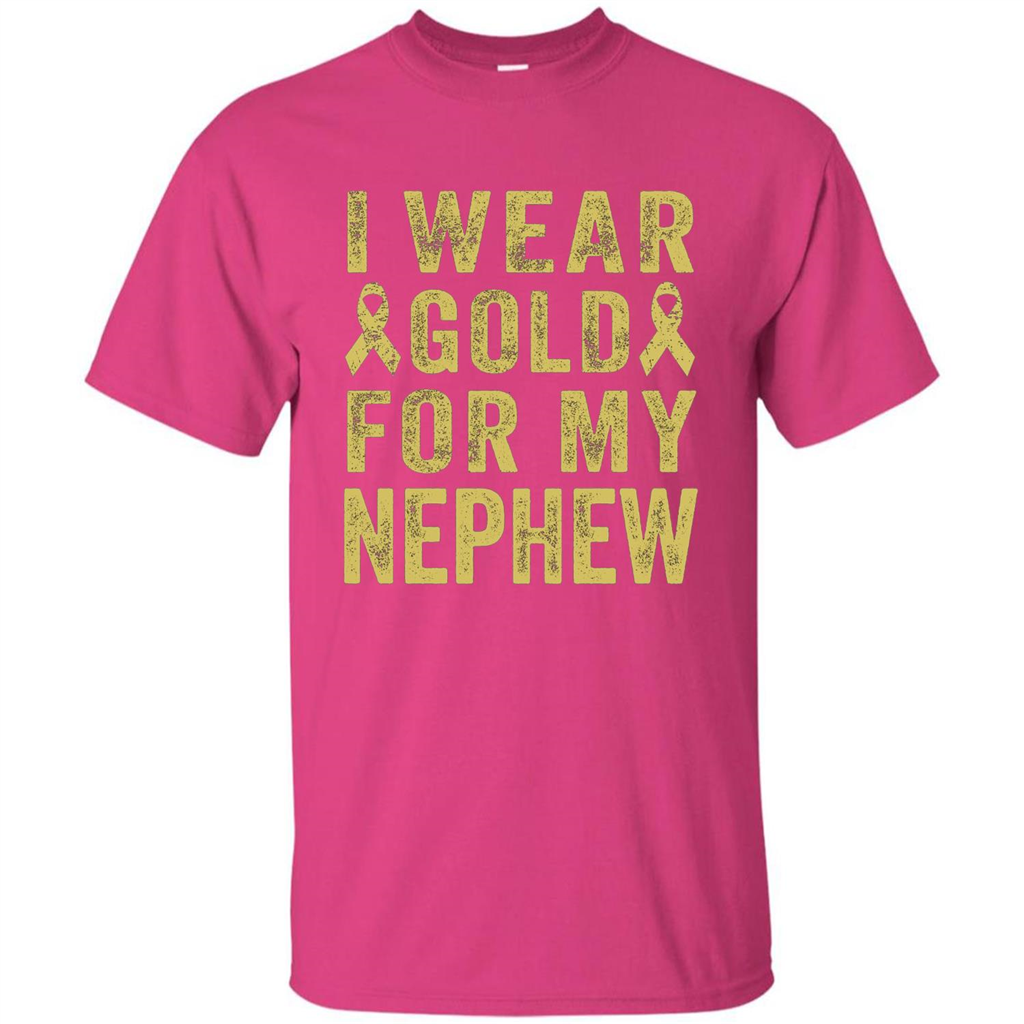 I Wear Gold For My Nephew T-shirt Heliconia