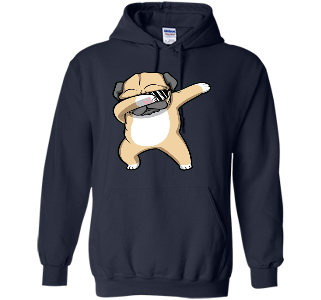 Dabbing Pug Shirt - Funny Cute Dog Dab Dance T-shirt Navy