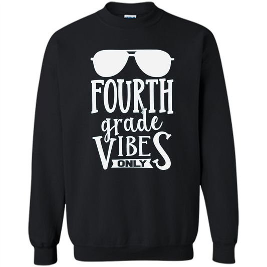 Fourth Grade Vibes Only T-shirt Back To School T-Shirt Black