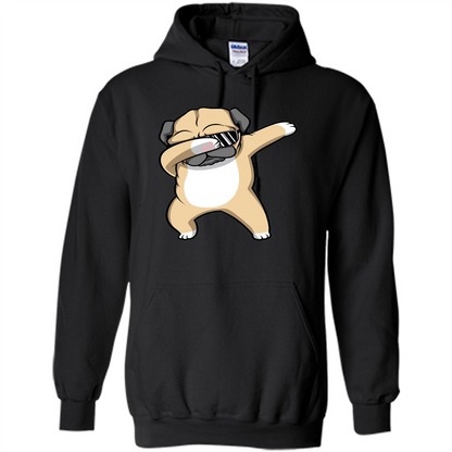 Dabbing Pug T-shirt Funny Cute Dog Dab Dance T-Shirt Black