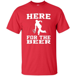 Funny Bowling Drinking Shirt Here For The Beer T-shirt