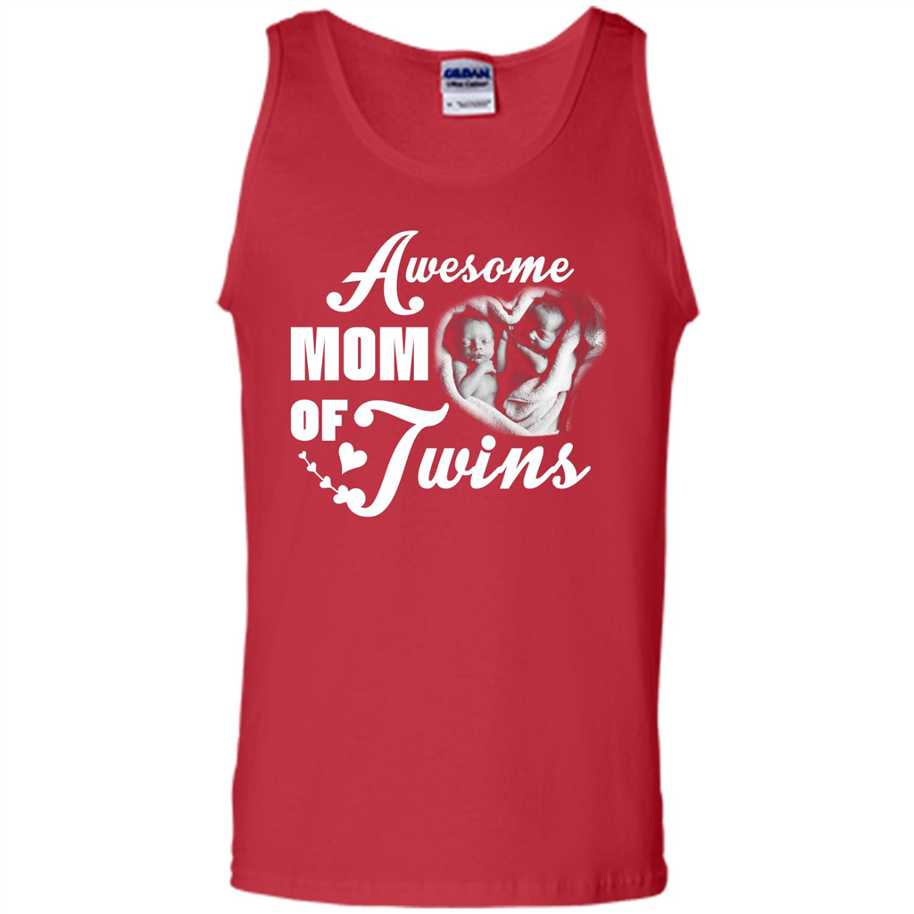 Mommy T-shirt Awesome Mom Of Twins Red