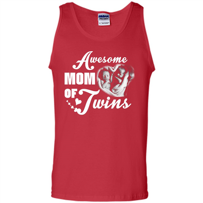 Mommy T-shirt Awesome Mom Of Twins Red