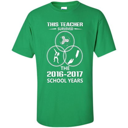 This Teacher Survived The 2016 2017 School Years T-shirt Irish Green