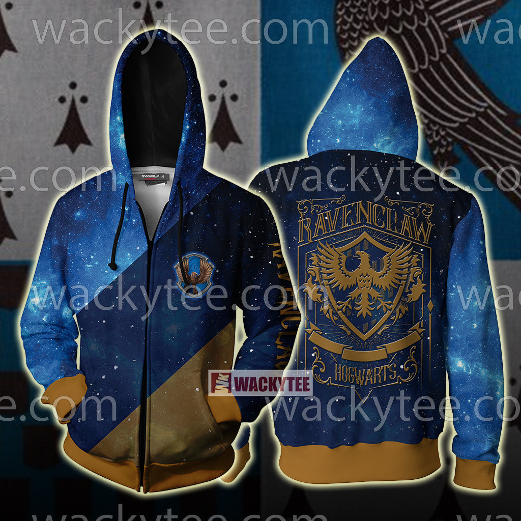 Ravenclaw House Hogwarts Harry Potter New Zip Up Hoodie